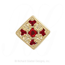 GS074 R - 14 Karat Gold Ruby Slide 
